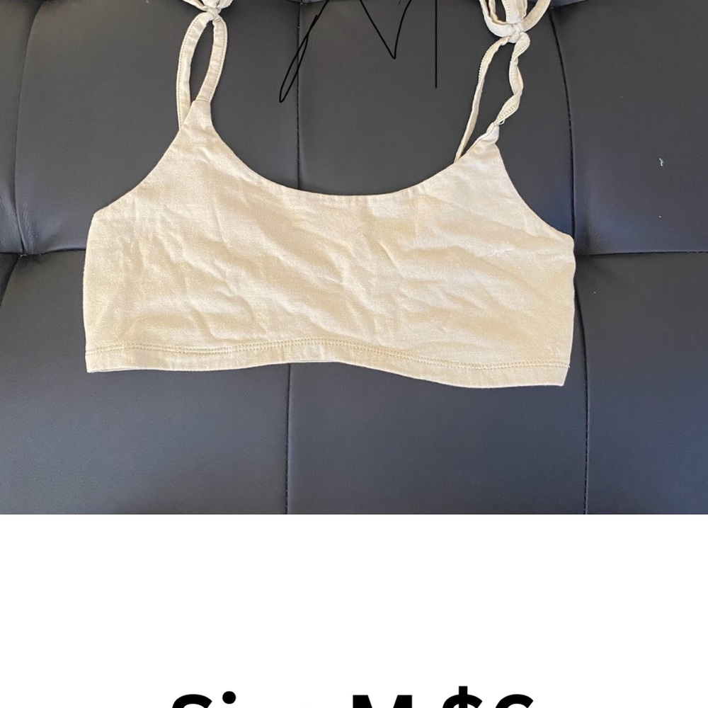 Women's Cream Tie-Strap Top